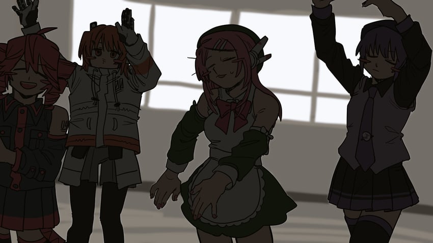 kasane teto, adachi rei, utane uta, and momone momo (utau and 1 more) drawn by atsuko_(222atuko)