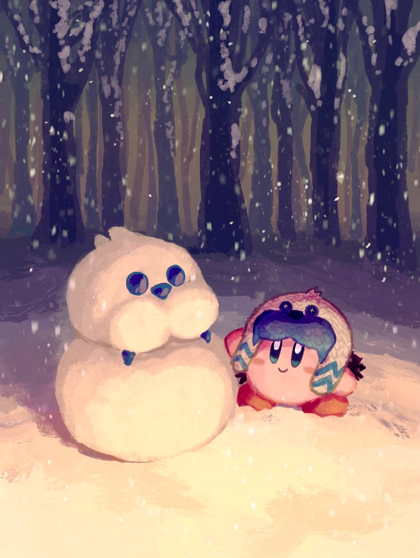 kirby, ice kirby, mr. frosty, and frosty ice kirby (kirby and 1 more) drawn by aruco_co