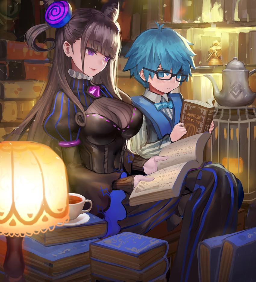 murasaki shikibu and hans christian andersen (fate and 1 more) drawn by canking