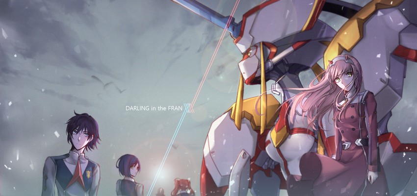 zero two, hiro, ichigo, strelizia, kokoro, and 1 more (darling in the franxx) drawn by meiya_(dia_douya)