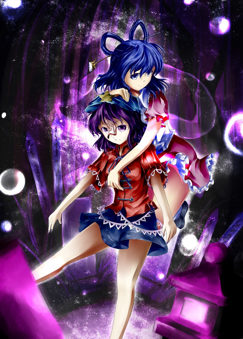 kaku seiga and miyako yoshika (touhou) drawn by kz_nagomiya