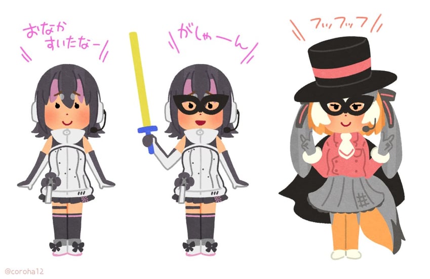 island fox and humboldt penguin (kemono friends and 2 more) drawn by coroha