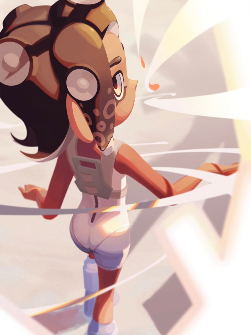 octoling player character, octoling girl, and agent 8 (splatoon and 2 more) drawn by odonkikun