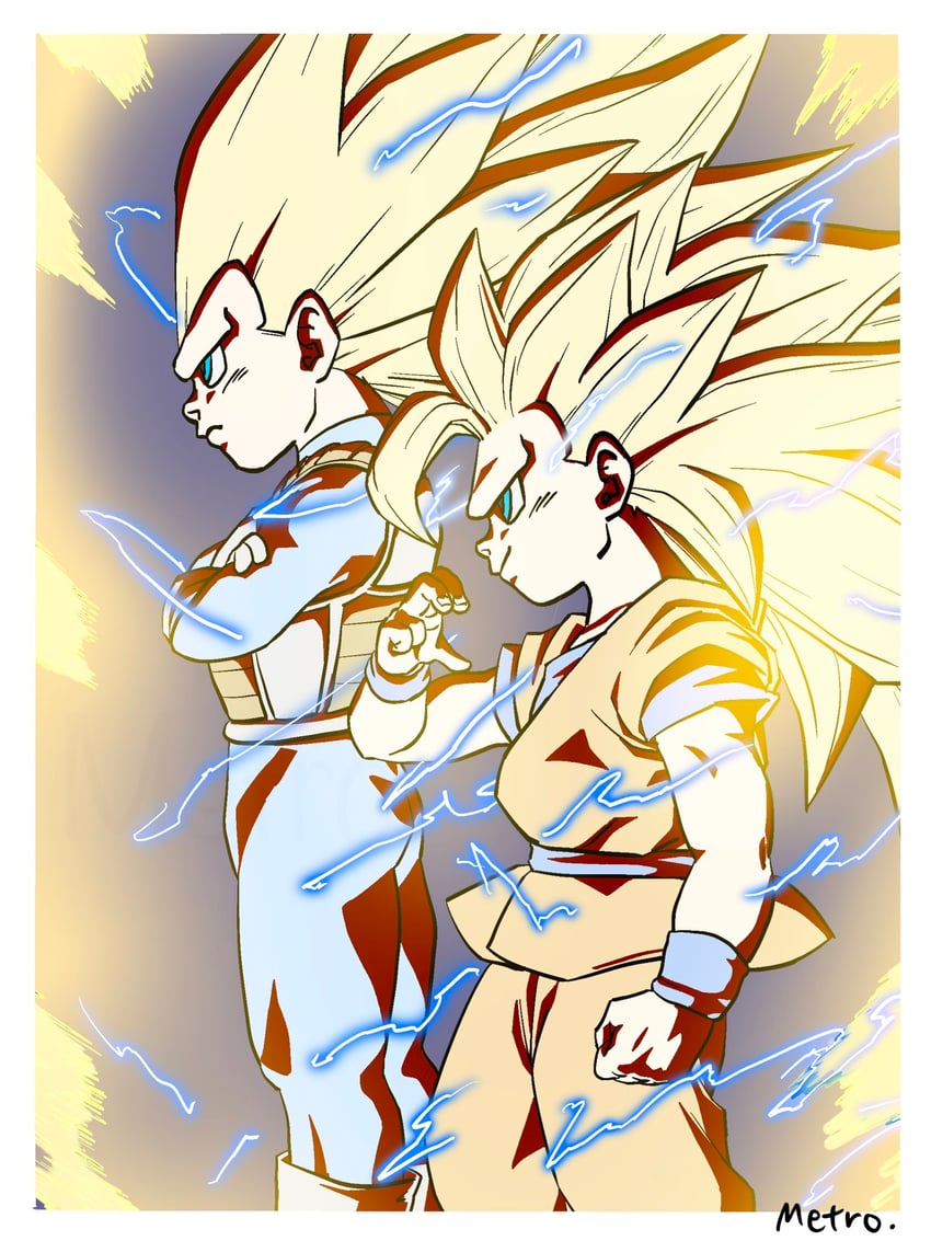 son goku and vegeta (dragon ball and 1 more) drawn by yamuchasiyagatte