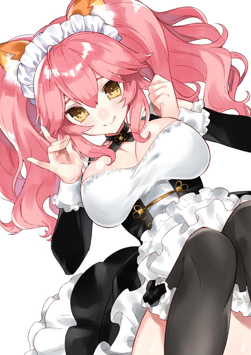 tamamo and tamamo no mae (fate and 2 more) drawn by hasegawa_(rarairairai)