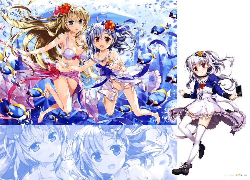 kagamihara azumi and rigel (z/x) drawn by fujima_takuya
