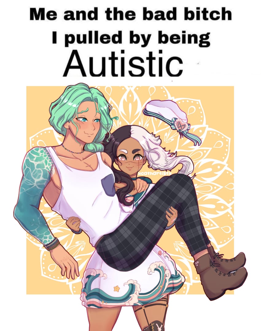 cove holden and main character (our life: beginnings and always) drawn by xxcathartistxx