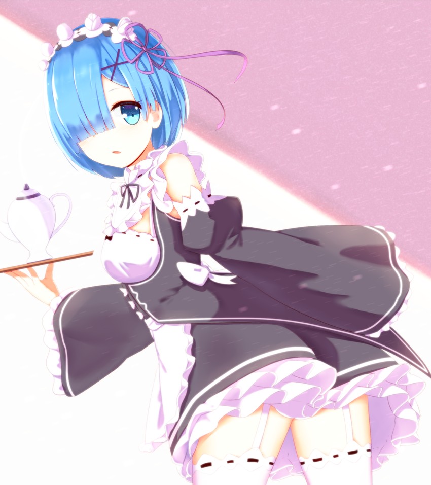 rem (re:zero kara hajimeru isekai seikatsu) drawn by ddt_(darktrident)