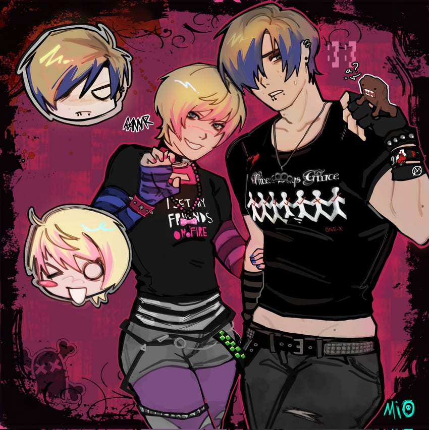 leon s. kennedy and ashley graham (resident evil and 3 more) drawn by mio_w