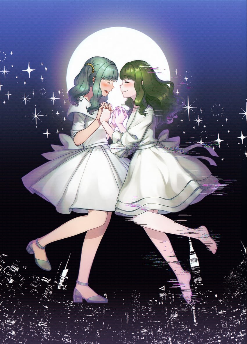 futaba sana and ai-chan (mahou shoujo madoka magica and 1 more) drawn by blanket_w