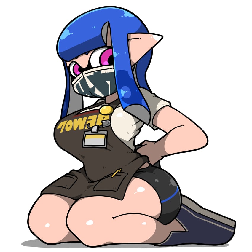 inkling player character and inkling girl (splatoon) drawn by name_omoitukan2