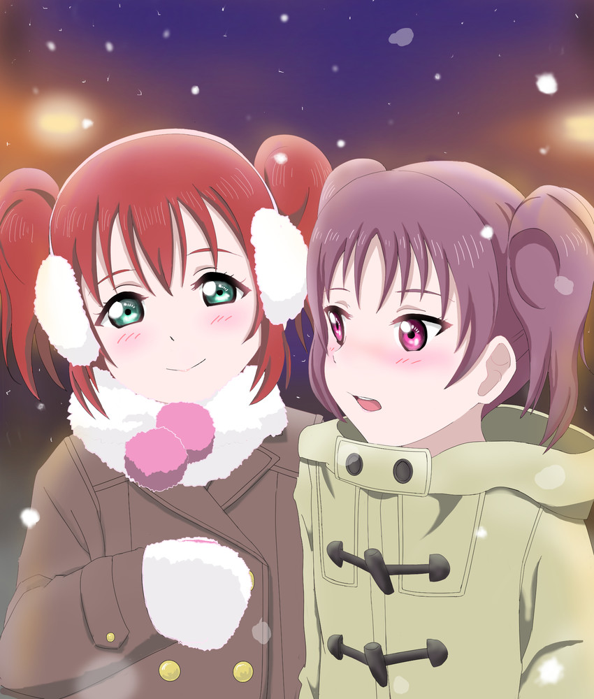 kurosawa ruby and kazuno leah (love live! and 1 more) drawn by urushibara_michiwo