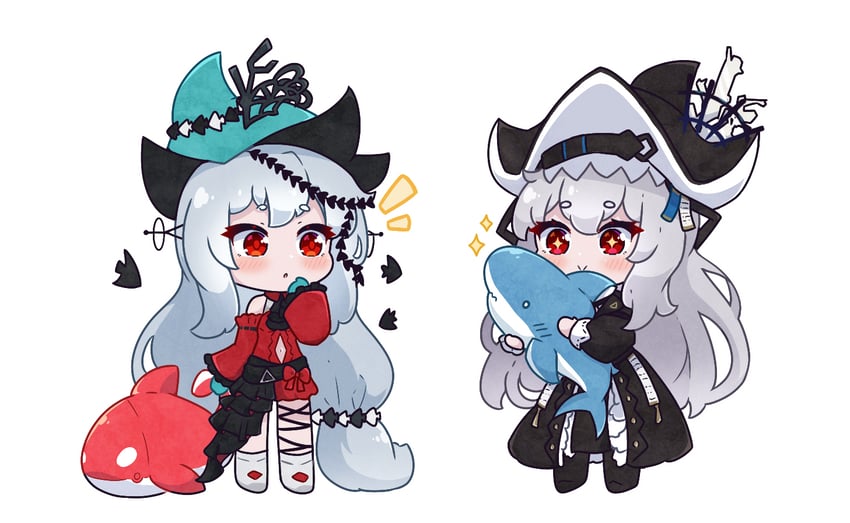 skadi, specter, skadi the corrupting heart, and specter the unchained (arknights) drawn by kurotofu