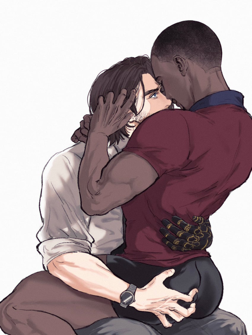 bucky barnes and sam wilson (marvel and 1 more) drawn by sleepyuncle1