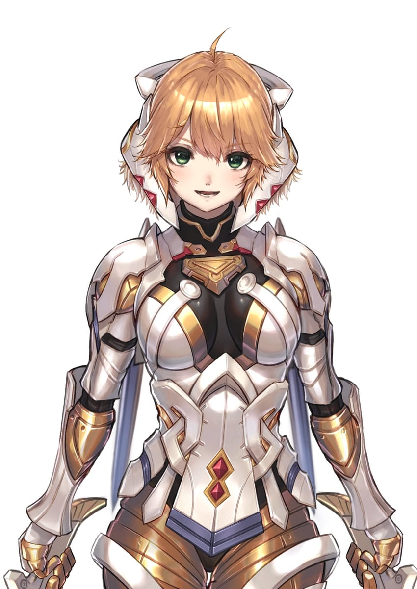 fiora and mecha-fiora (xenoblade chronicles and 1 more) drawn by hakusai_(hksicabb)