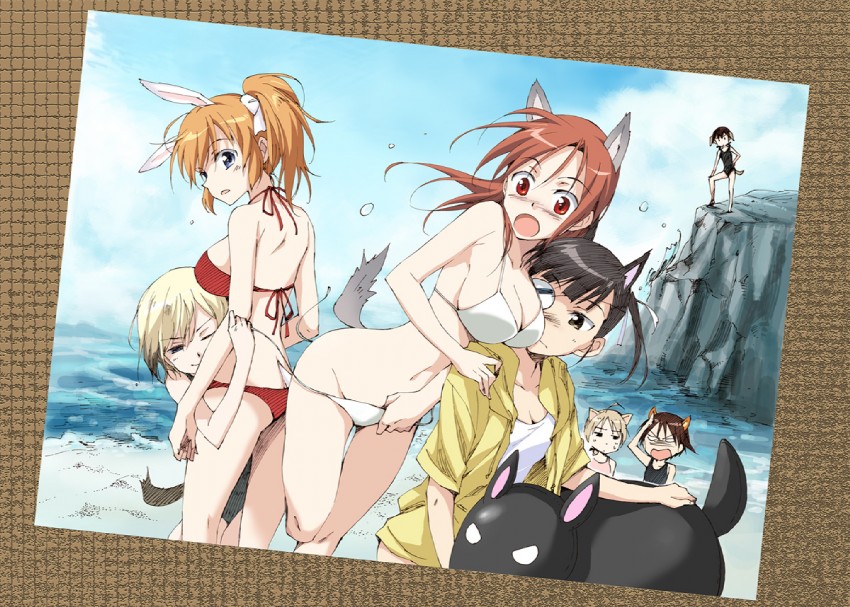 miyafuji yoshika, erica hartmann, gertrud barkhorn, charlotte e. yeager, lynette bishop, and 2 more (world witches series and 1 more) drawn by agahari