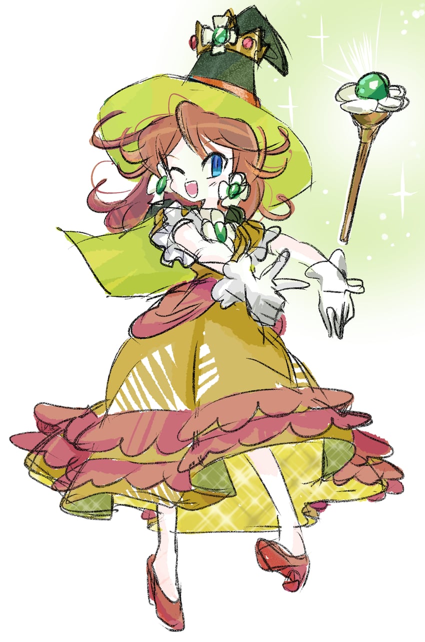 princess daisy (mario) drawn by rakugaki_shitagari-ya