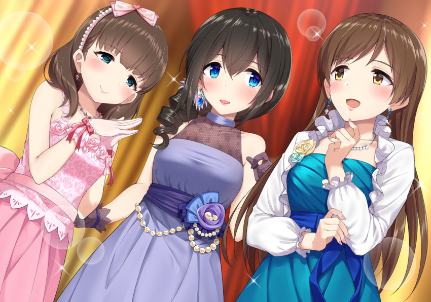 sagisawa fumika, nitta minami, and sakuma mayu (idolmaster and 2 more) drawn by go-1