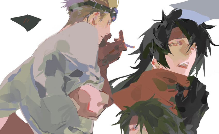 vincent valentine and cid highwind (final fantasy and 3 more) drawn by lokko_nai