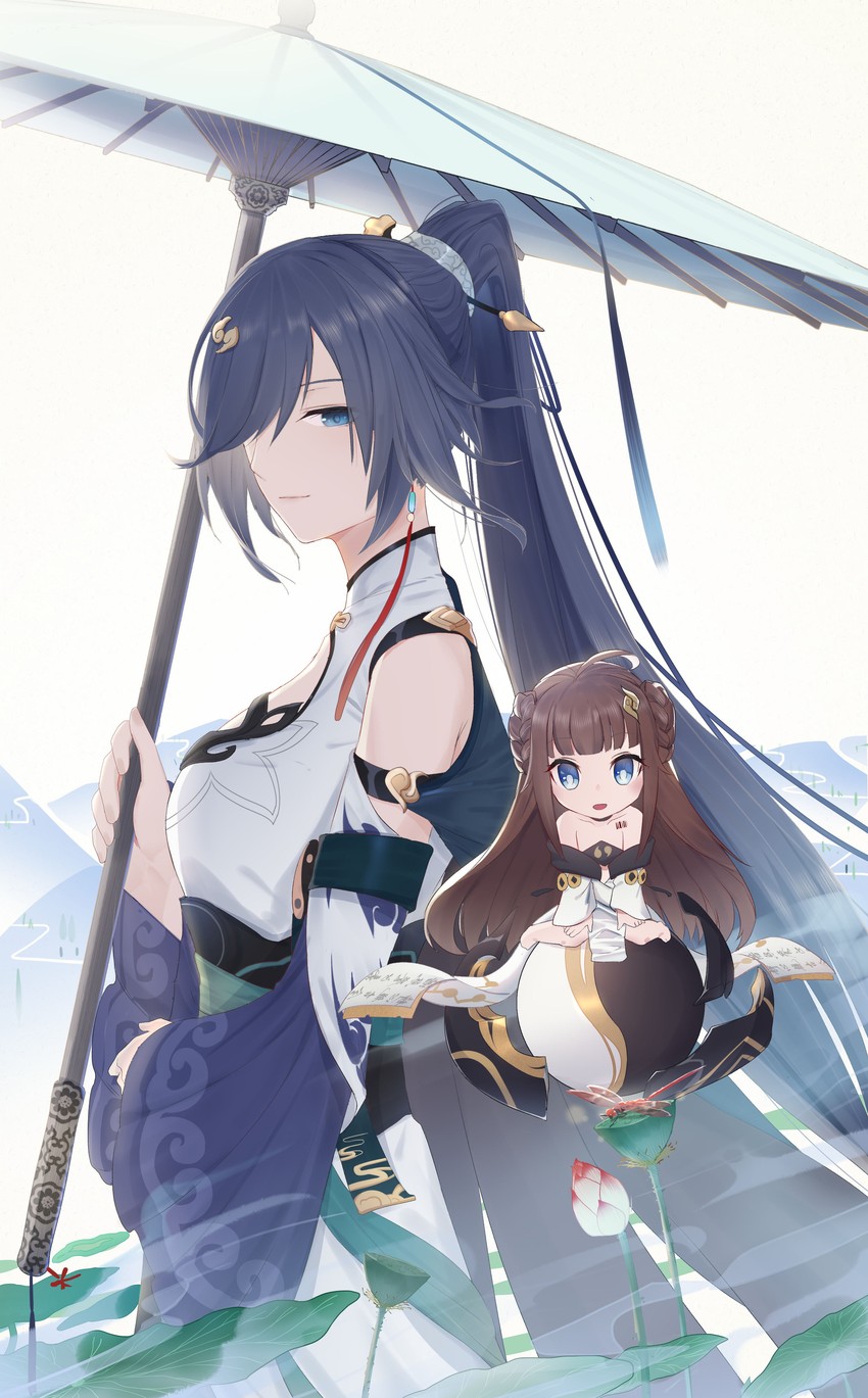 fu hua and book of fuxi (honkai and 1 more) drawn by 7t