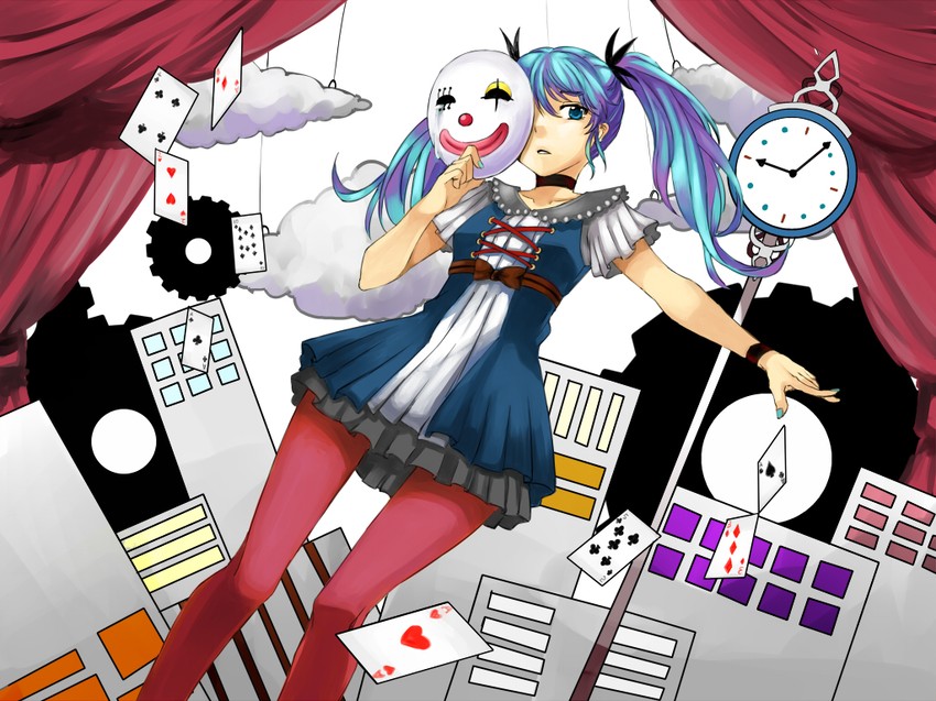 hatsune miku (vocaloid and 2 more) drawn by eiji_(eiji)