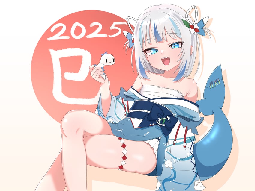 gawr gura and boros (hololive and 1 more) drawn by mingkozus