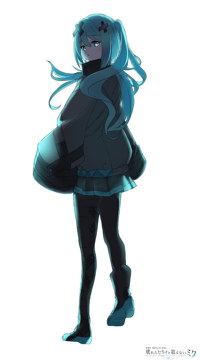 hatsune miku and batsu miku (vocaloid and 2 more) drawn by sw0ng