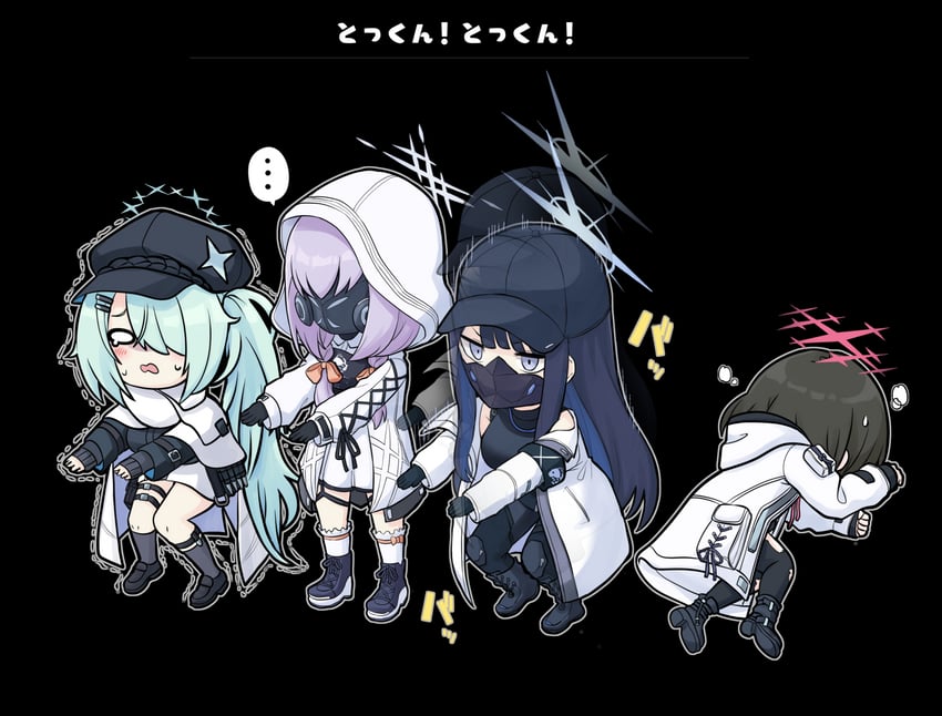 saori, atsuko, hiyori, and misaki (blue archive) drawn by engiyoshi