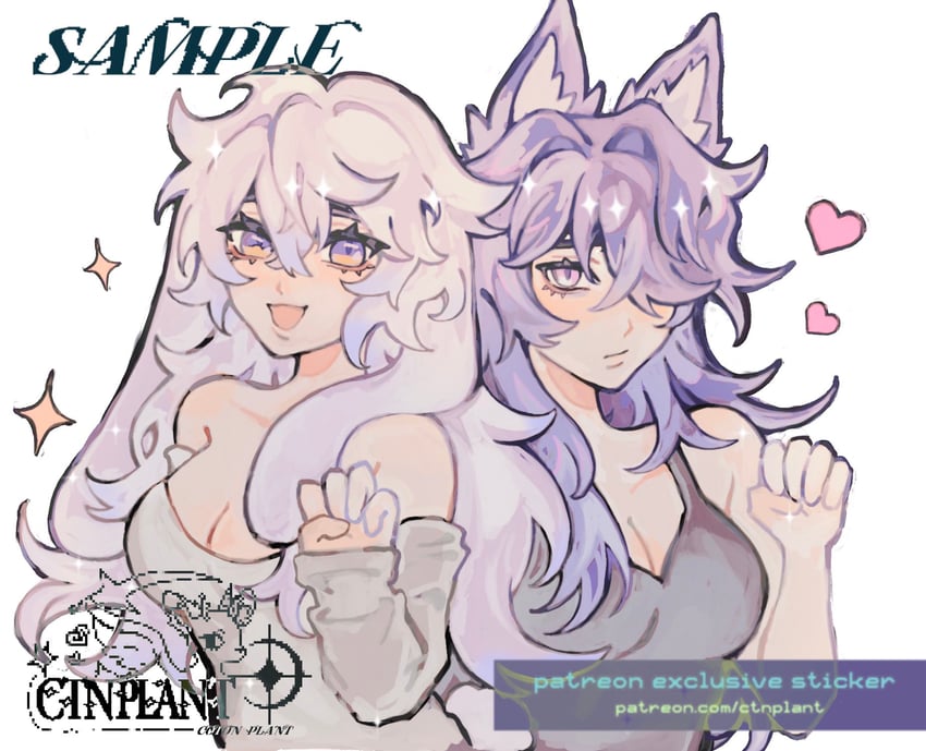 acheron and black swan (honkai and 1 more) drawn by ctnplant