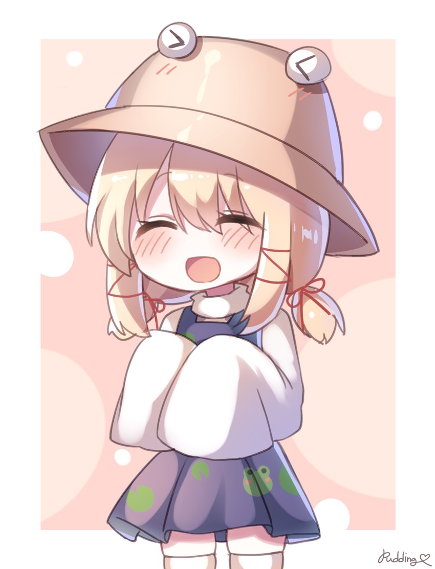 moriya suwako and pyonta (touhou) drawn by pudding_(skymint_028)