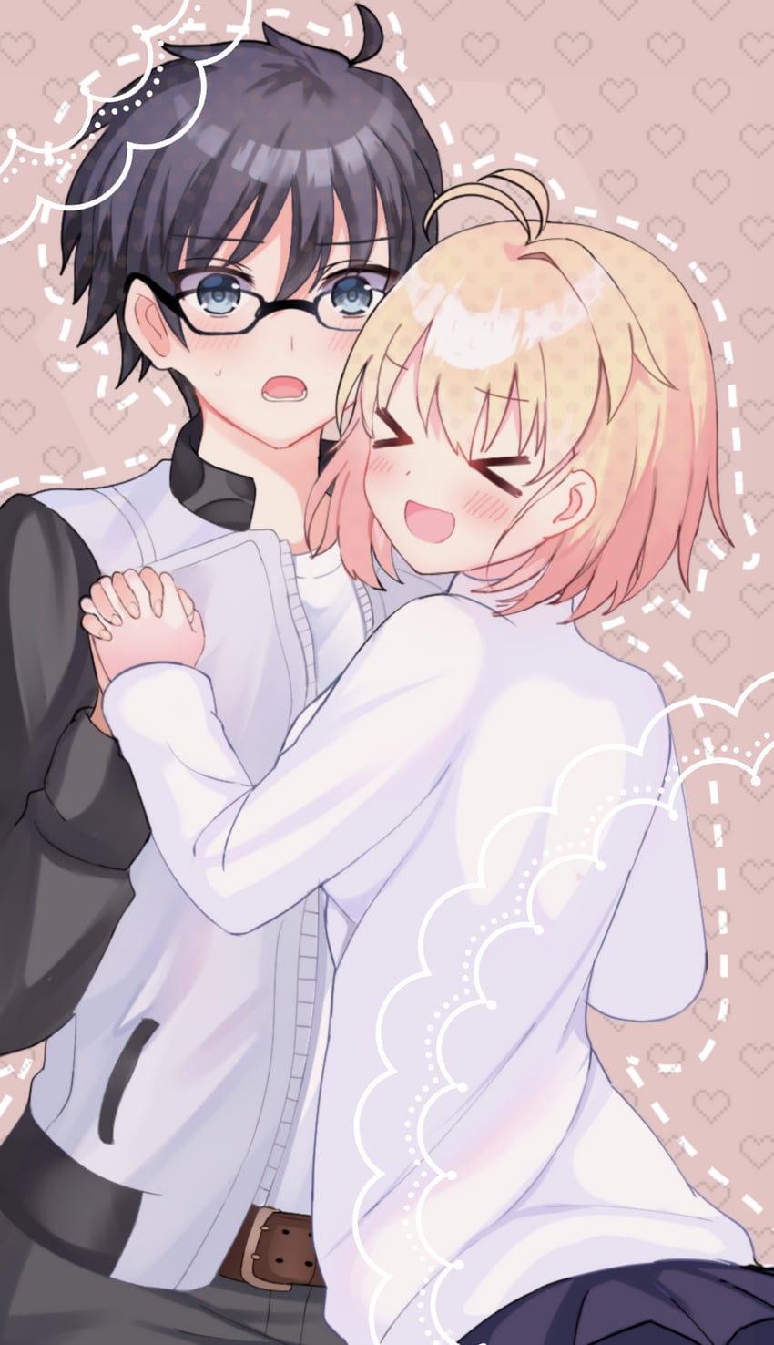 arcueid brunestud and tohno shiki (tsukihime) drawn by shione_shiose