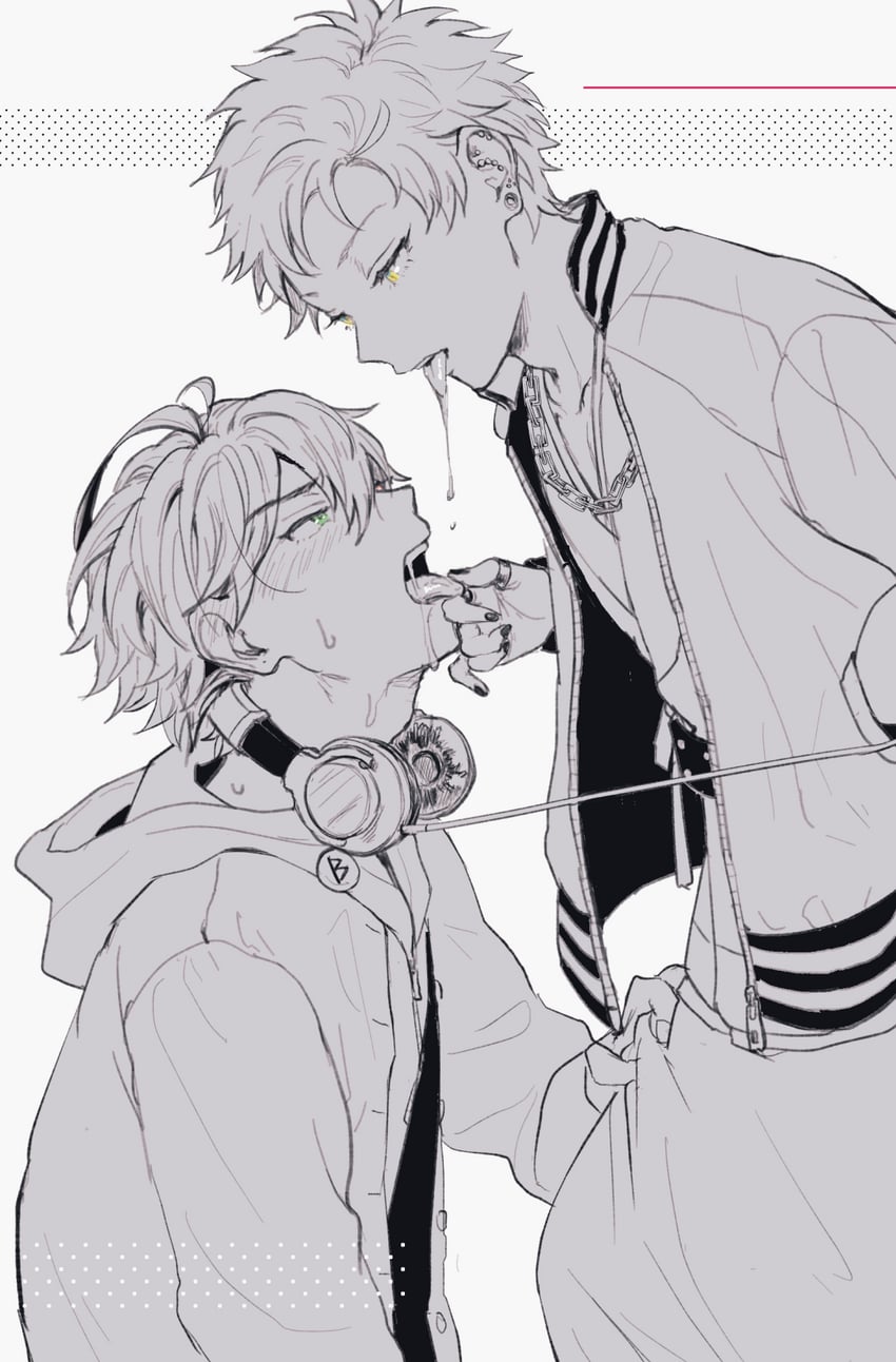 yamada ichiro and harai kuko (hypnosis mic) drawn by nbnekochan