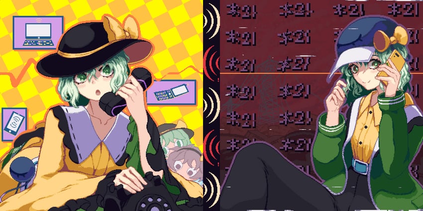 komeiji koishi and komeiji satori (touhou and 1 more) drawn by nukekip
