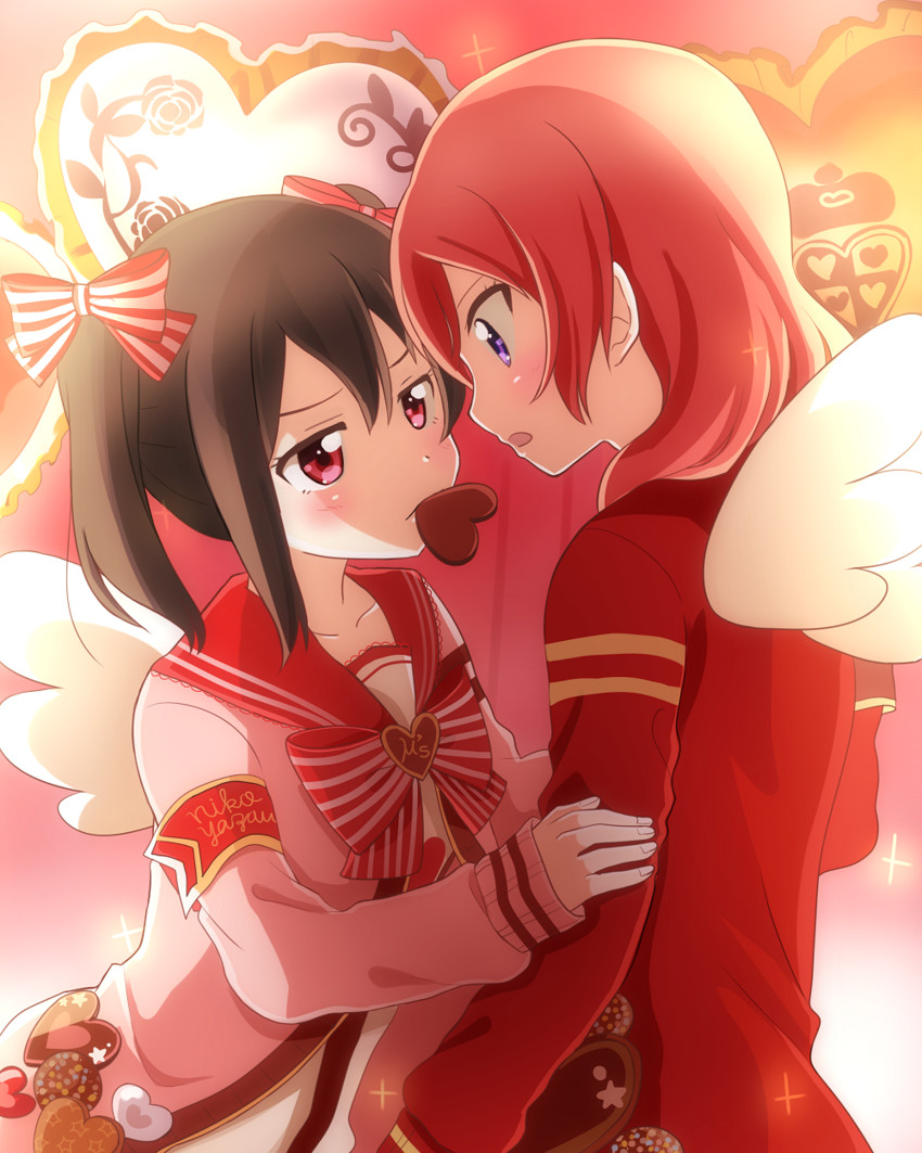 nishikino maki and yazawa nico (love live! and 1 more) drawn by mippii108