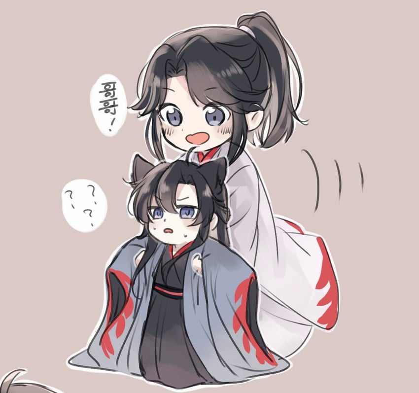 wei wuxian and lan sizhui (modao zushi) drawn by semiusa1010