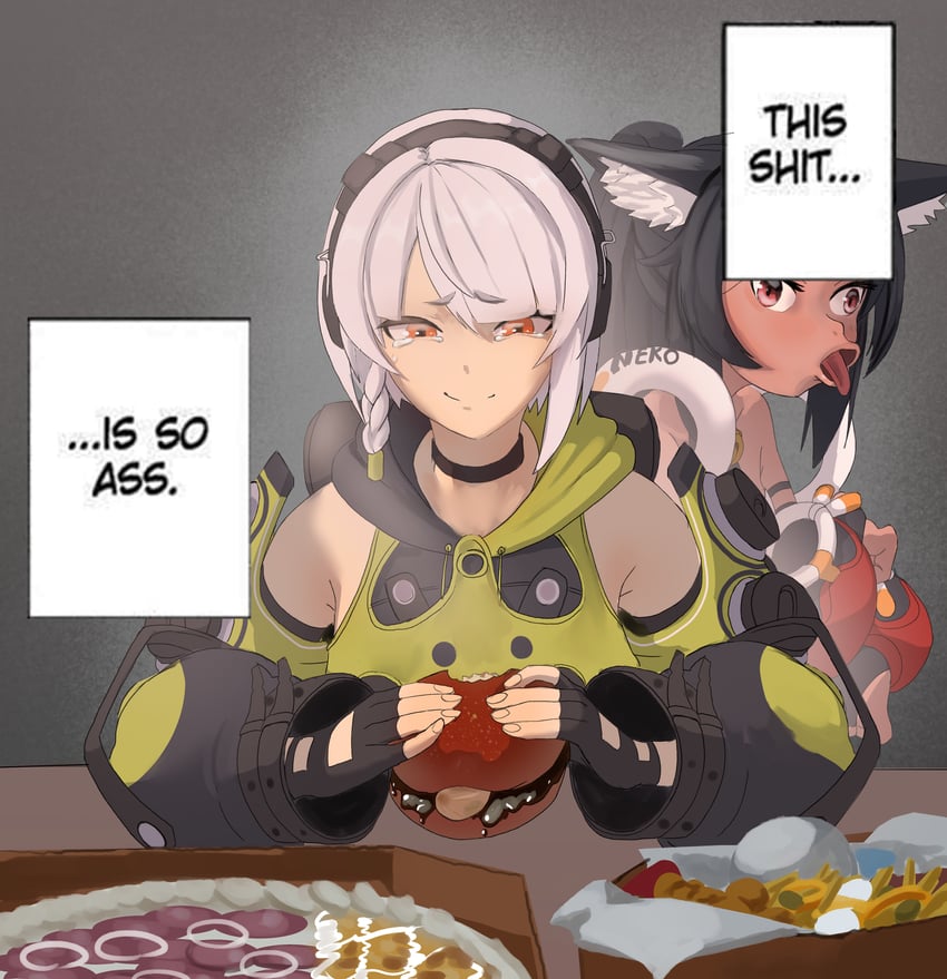 anby demara and nekomiya mana (zenless zone zero and 1 more) drawn by brasileiroo