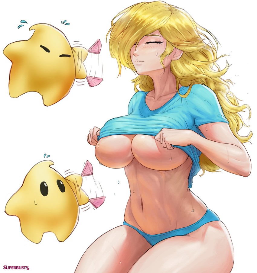 rosalina and luma (mario and 1 more) drawn by superbusty