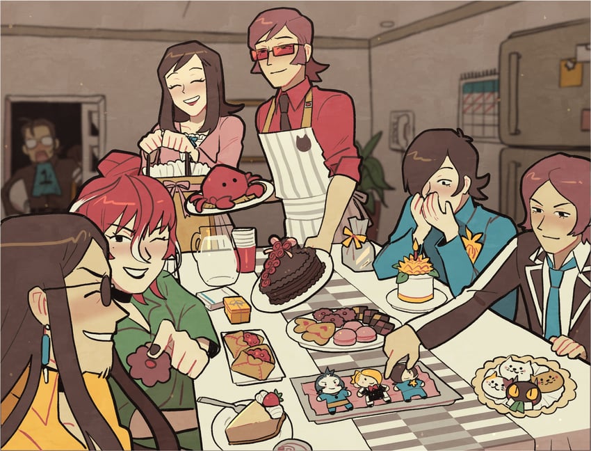 suou tatsuya, amano maya, lisa silverman, kurosu jun, mishina eikichi, and 4 more (persona and 2 more) drawn by s7873