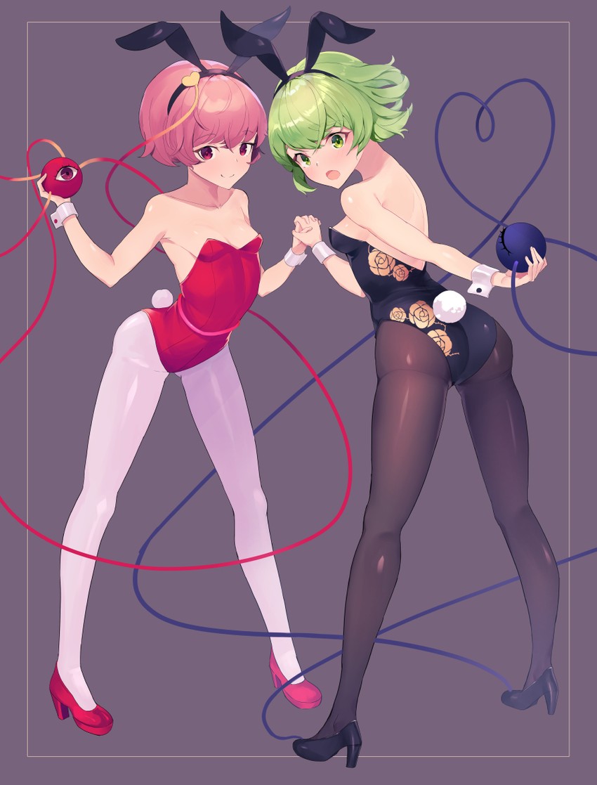 komeiji koishi and komeiji satori (touhou) drawn by amano_hagoromo