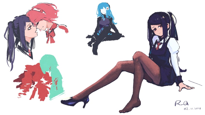 jill stingray, dorothy haze, stella hoshii, sei asagiri, and kira miki (va-11 hall-a) drawn by rnna