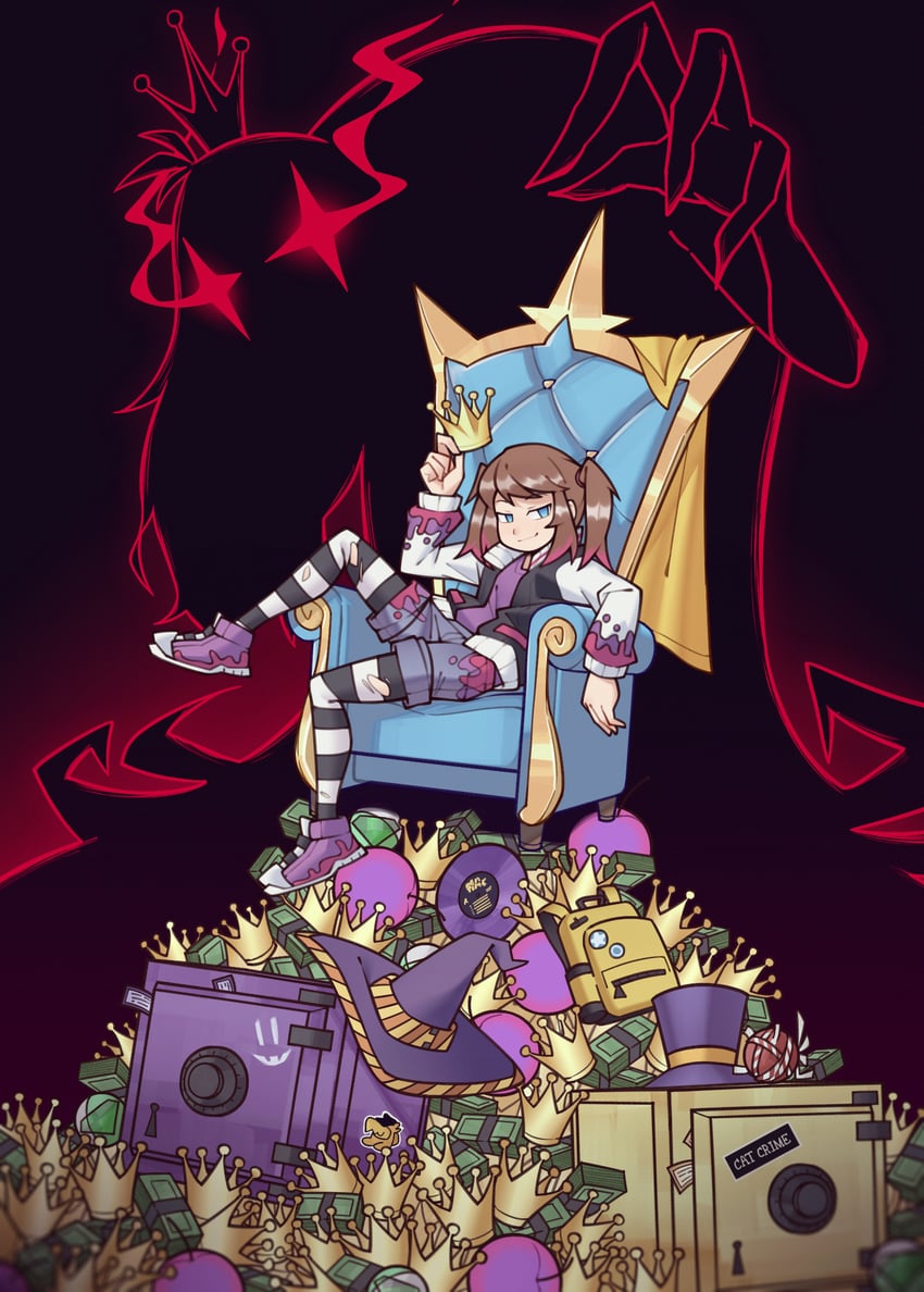 crewmate, yellow, hat kid, snatcher, conductor, and 1 more (a hat in time) drawn by fujimna