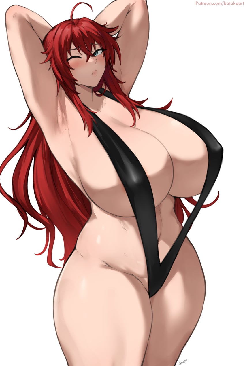 rias gremory (high school dxd) drawn by batako_(batakoart)