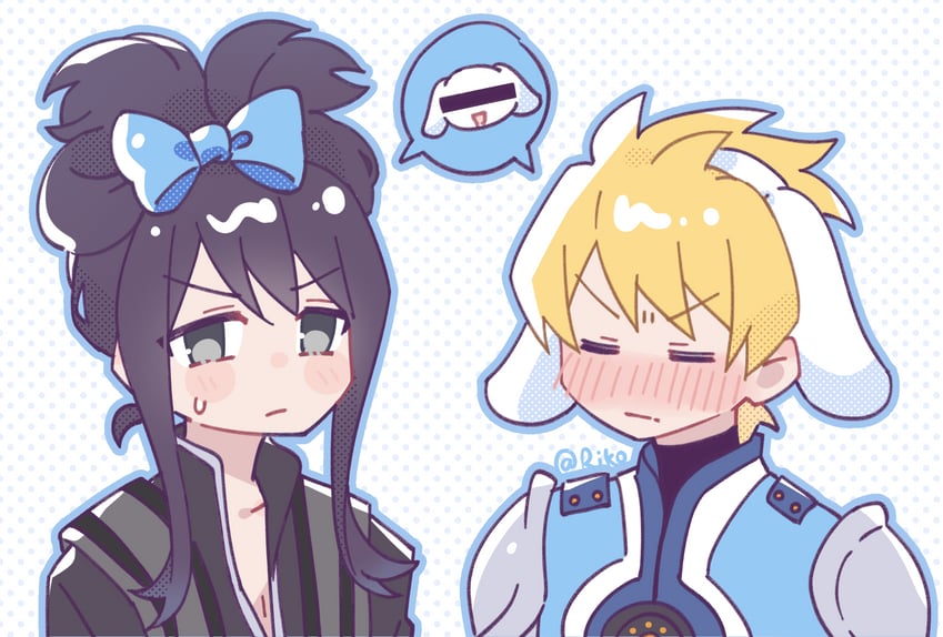 cinnamoroll, yuri lowell, and flynn scifo (tales of and 3 more) drawn by riko_shinkai
