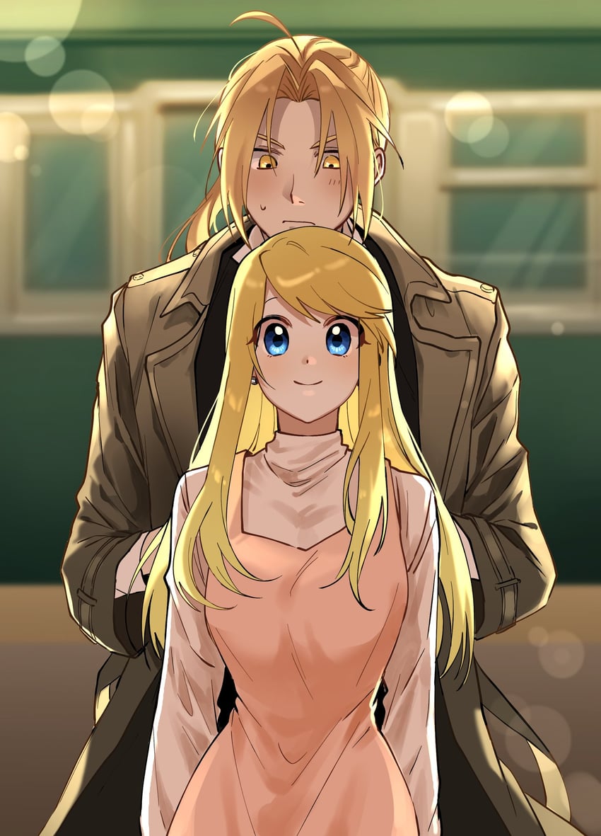 edward elric and winry rockbell (fullmetal alchemist) drawn by tosisulsa