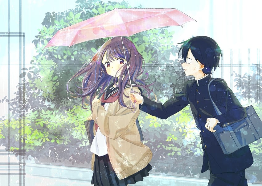 kubo nagisa and shiraishi junta (kubo-san wa mob wo yurusanai)