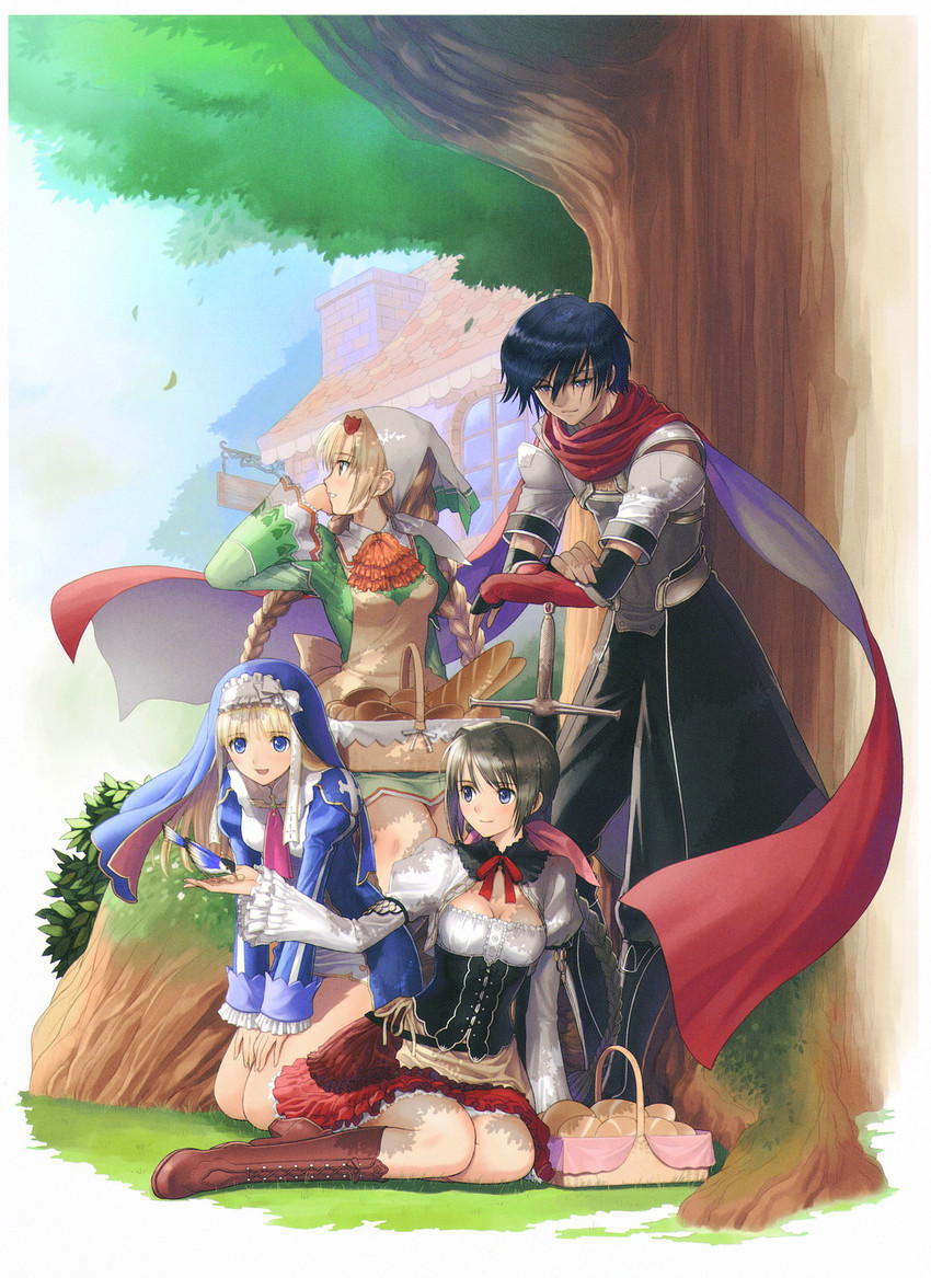 neris, amil manaflare, eari, and rick elwood (shining and 2 more) drawn by tony_taka