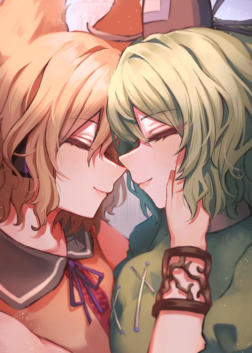 toyosatomimi no miko and soga no tojiko (touhou) drawn by takana_(forsterite)