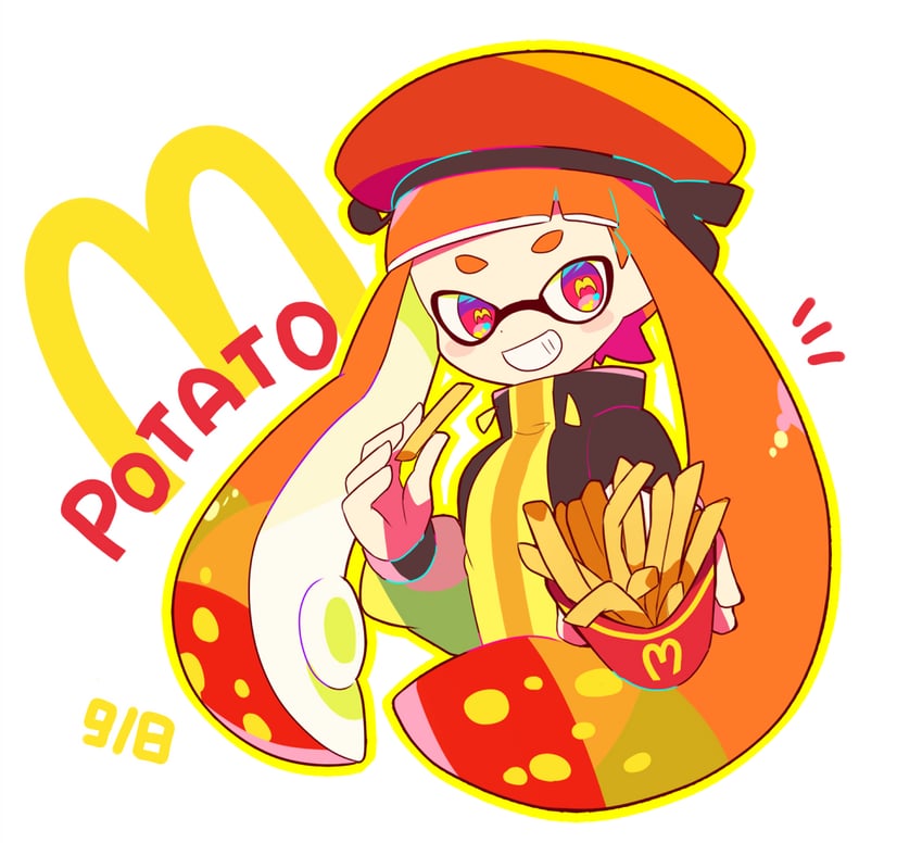 inkling player character and inkling girl (splatoon and 2 more) drawn by whitedays