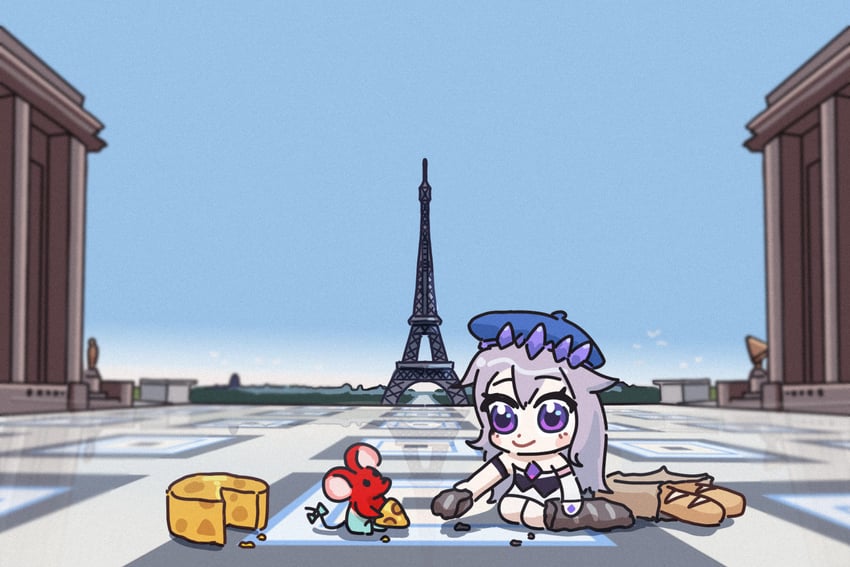 koseki bijou, mr. squeaks, and brat (hololive and 1 more) drawn by bing_huyue