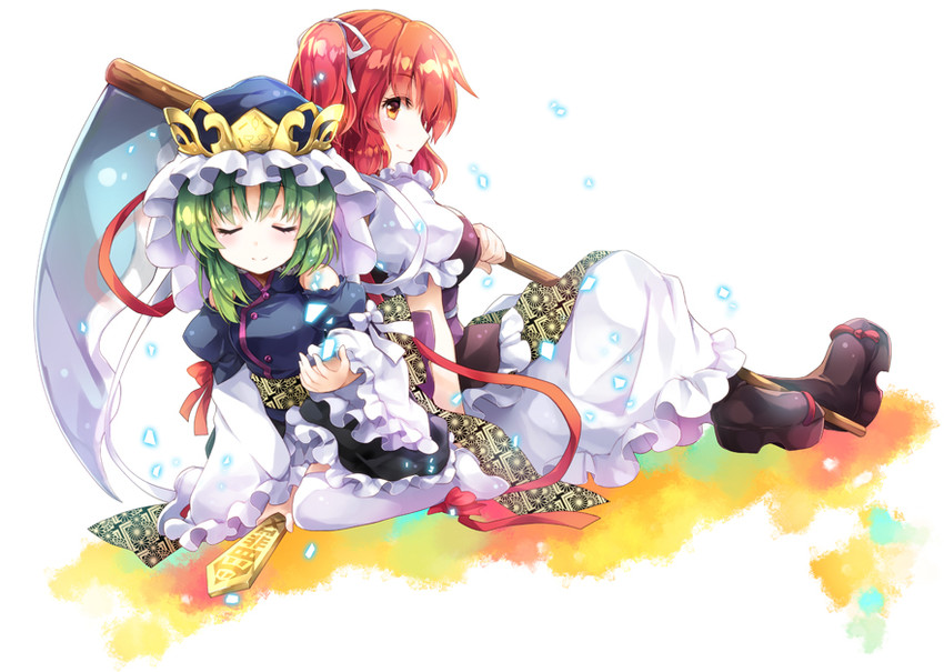 shiki eiki and onozuka komachi (touhou) drawn by yamadori_ofuu